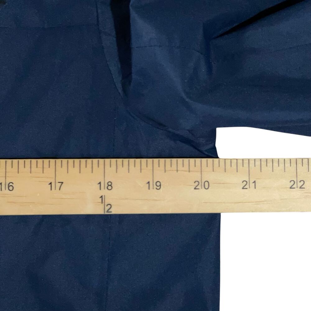 Lolë Longline Hooded Waterproof Raincoat M Navy Blue Casual Outdoor Mesh Jacket - Picture 10 of 11